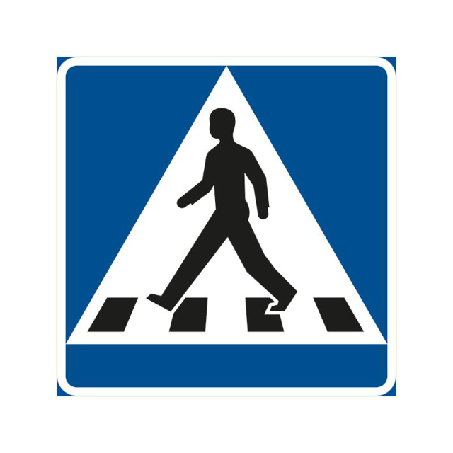 Väjning B3-1 N HR plast, Här går man 600x600mm