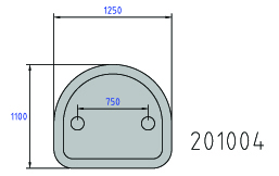 Trafikö mittrefug c/c 750mm 1100x1250mm
