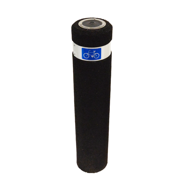 Pollare Solar LED med cykelsymbol