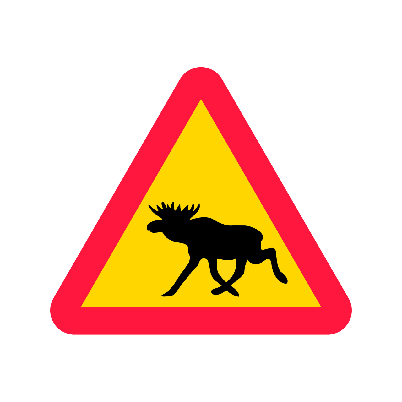Varning A19-1 plast Varning för älg