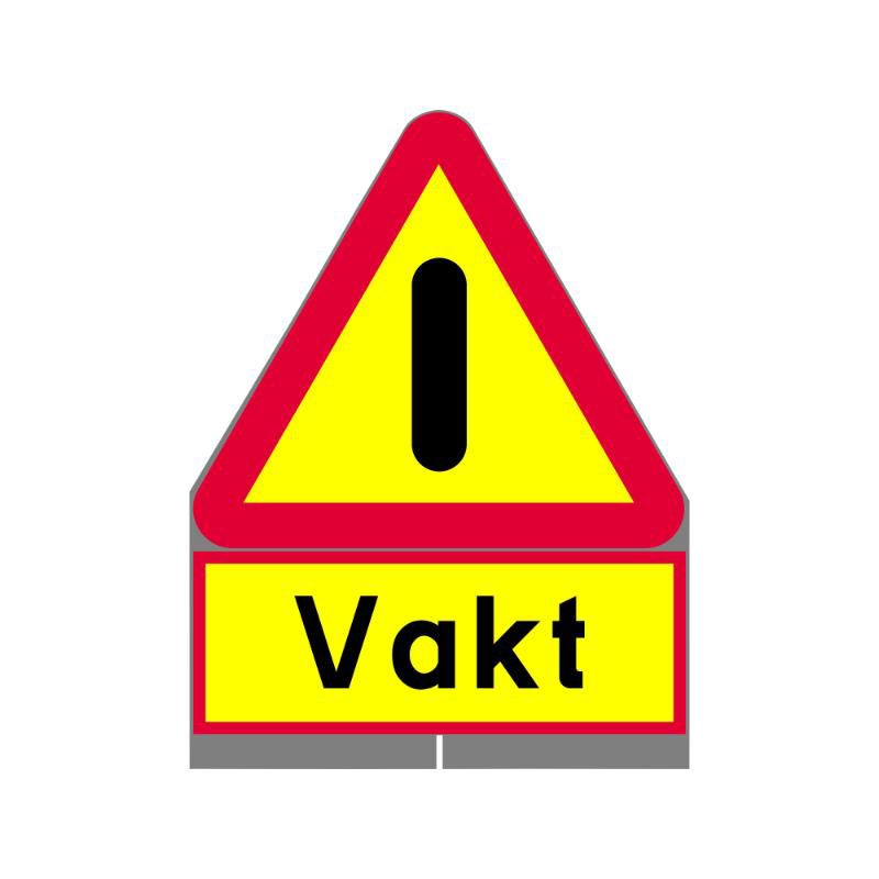 Varning A40+t-tavla plast N FL HR Vakt
