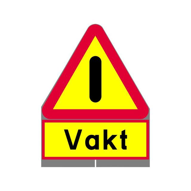 Varning A40+t-tavla plast N FL HR Vakt