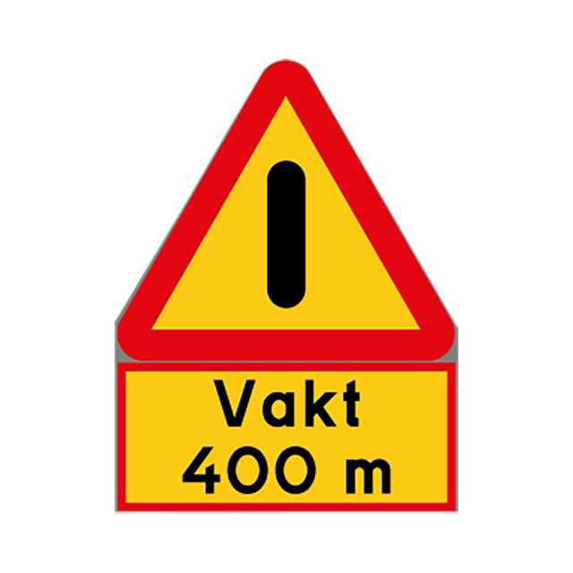 Varning A40+t-tavla N FL HR plast Vakt 400 m