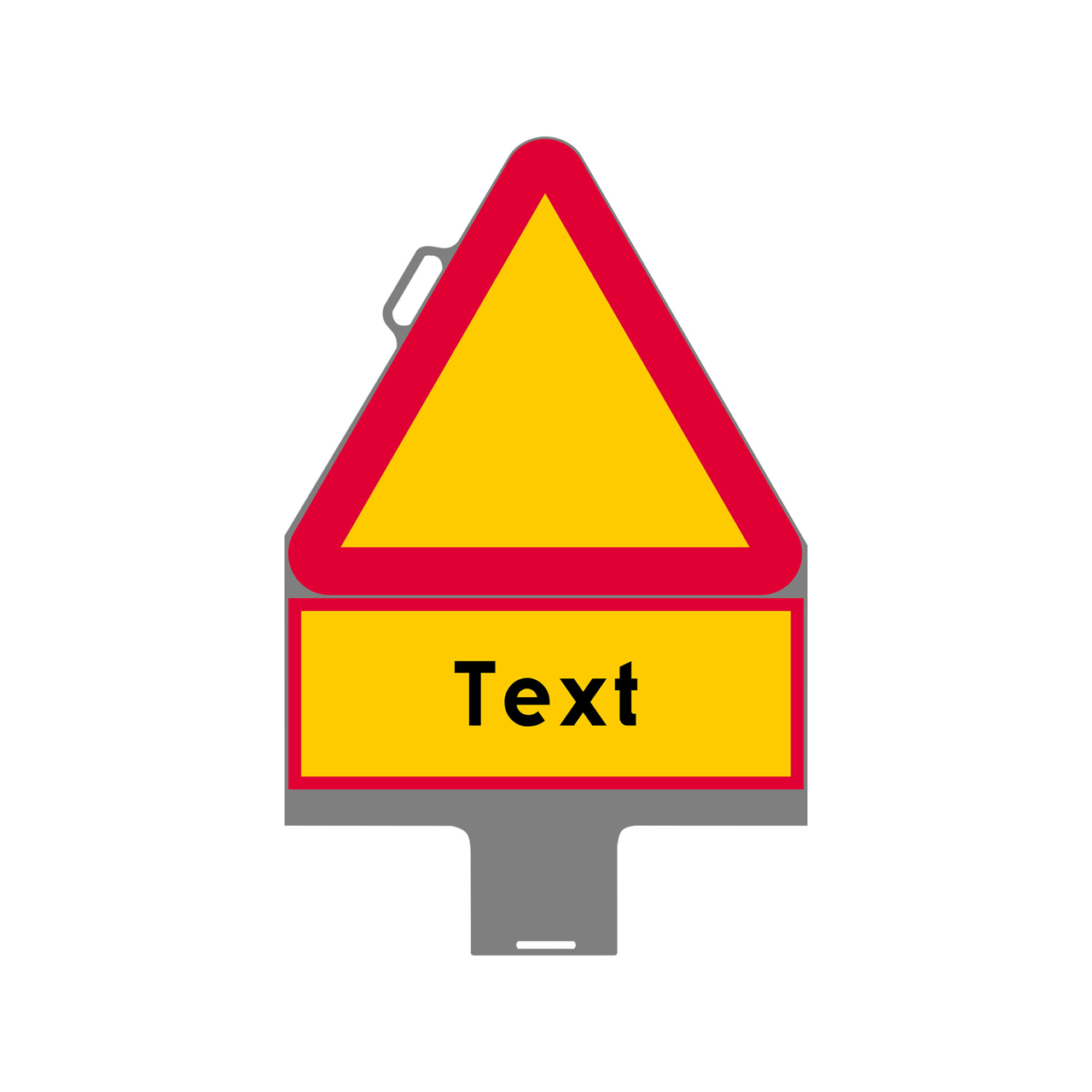 Varning Handtag m. T-Tavla Neutral N HR Plast