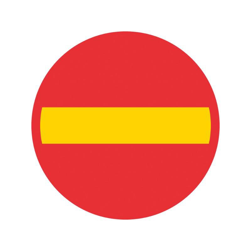 Förbud C1 plast inkl. variofäste Förbud mot infart med fordon