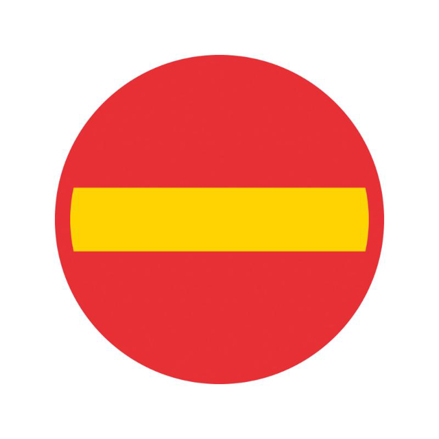 Förbud C1 plast inkl. variofäste Förbud mot infart med fordon