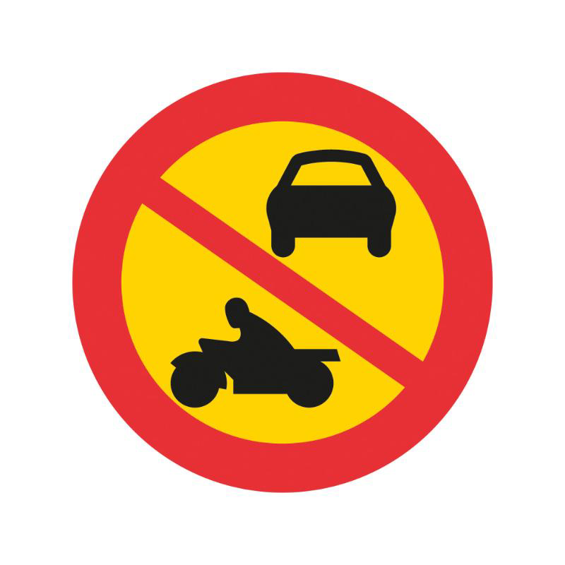 Förbud C3 N HR plast inkl. variofäste