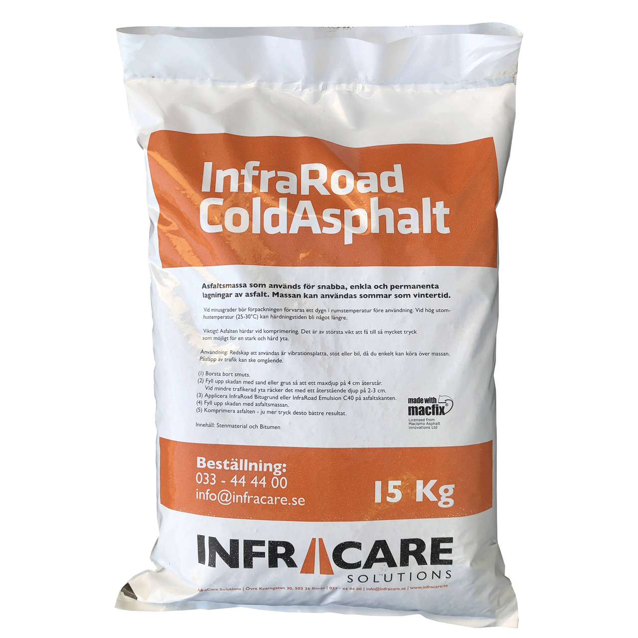 Kallasfalt, InfraRoad 15kg/säck