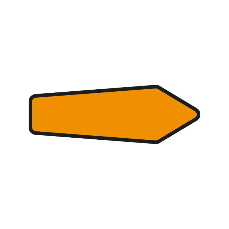 Lok.märke F24 plast orange fluorescerande HR