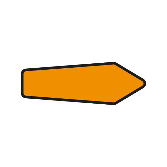 Lok.märke F24 plast orange fluorescerande HR