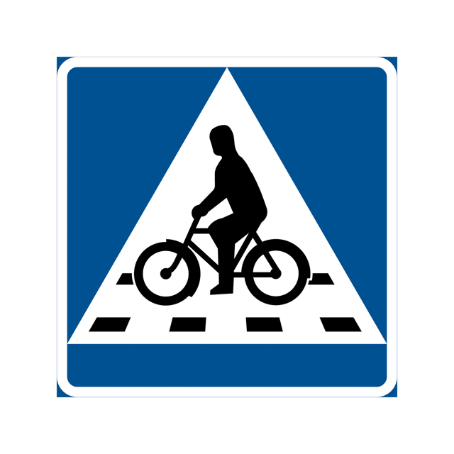 Väjning B8 Enkelsidig Cykelöverfart