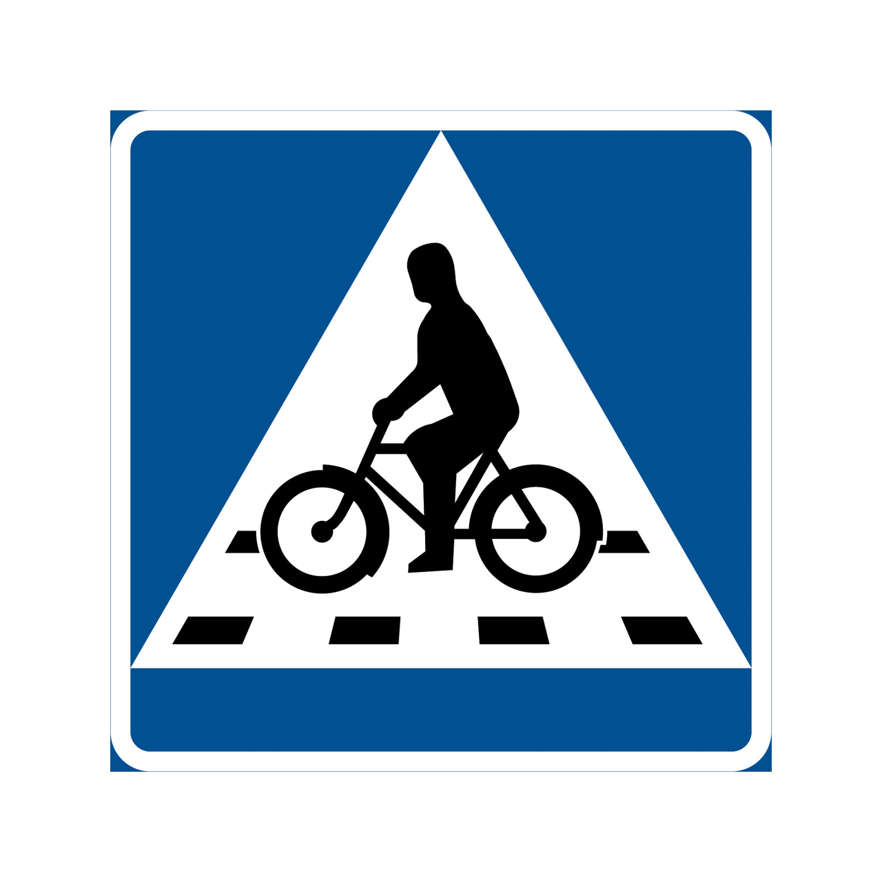 Väjning B8 Dubbelsidig toppmonterad Cykelöverfart