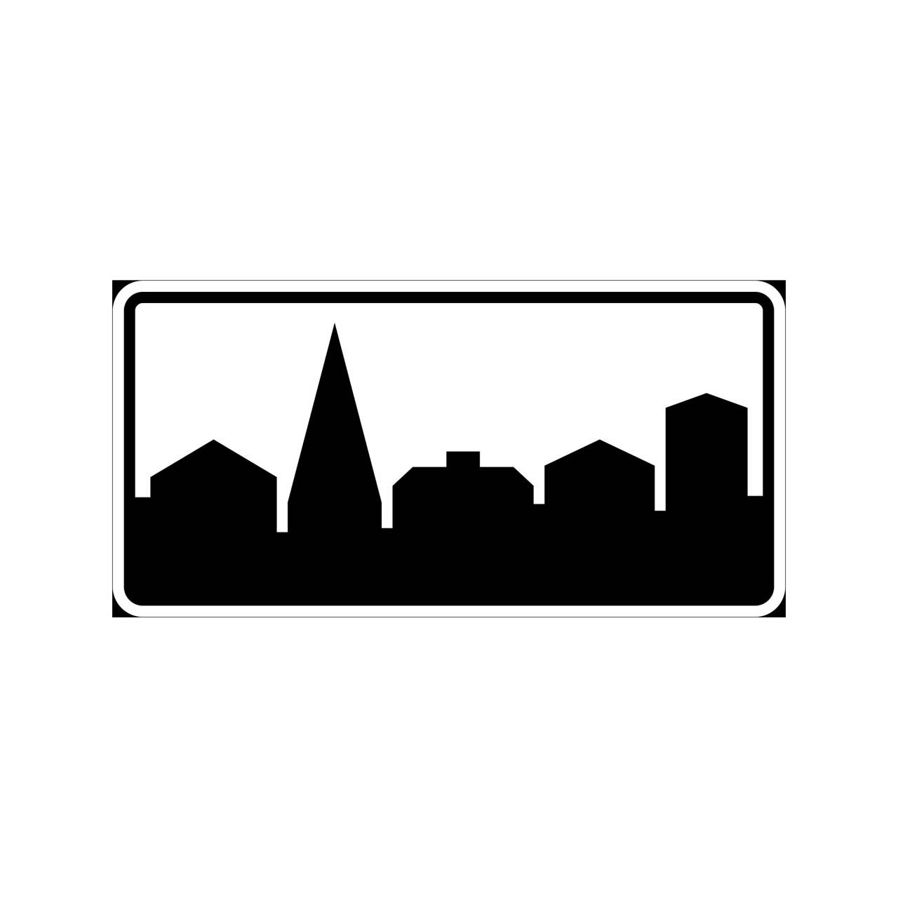 Anvisning E5 Tättbebyggt område utan ortsnamn 1500x800mm