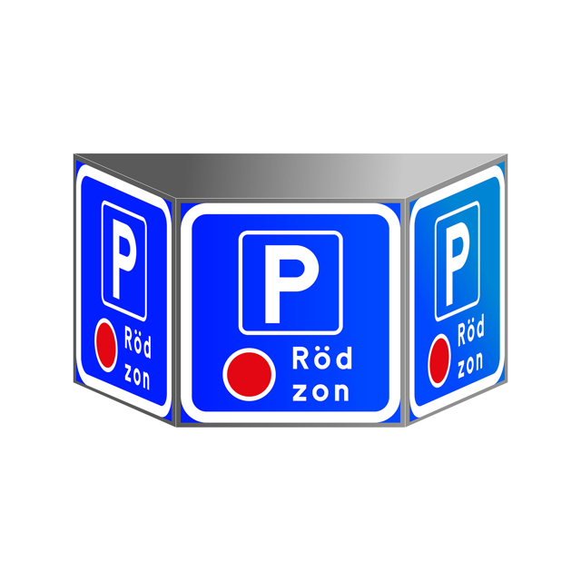 P-automatskylt 3-sid NR