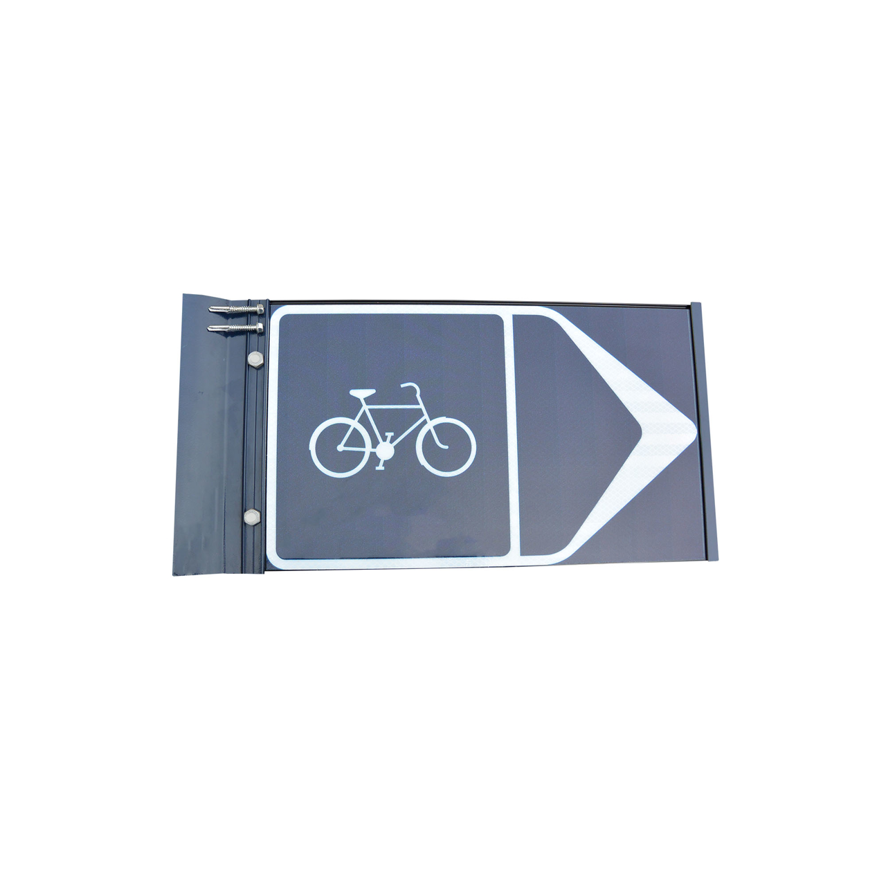 Cykelvägvisare budskapsprofil Enkelsidig Blå Kulör