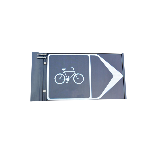 Cykelvägvisare budskapsprofil Dubbelsidig Blå Kulör