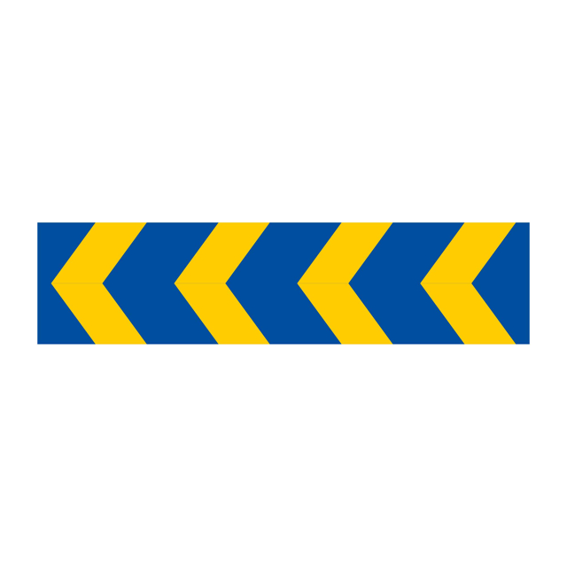 Markeringspil X1 blå/gul 2400x600mm