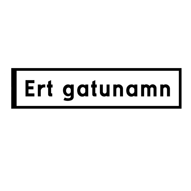 Gatunamn 250mm enkelsidig