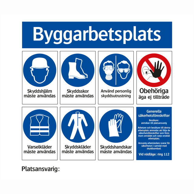 Byggskylt, arbetsplatsprofilering