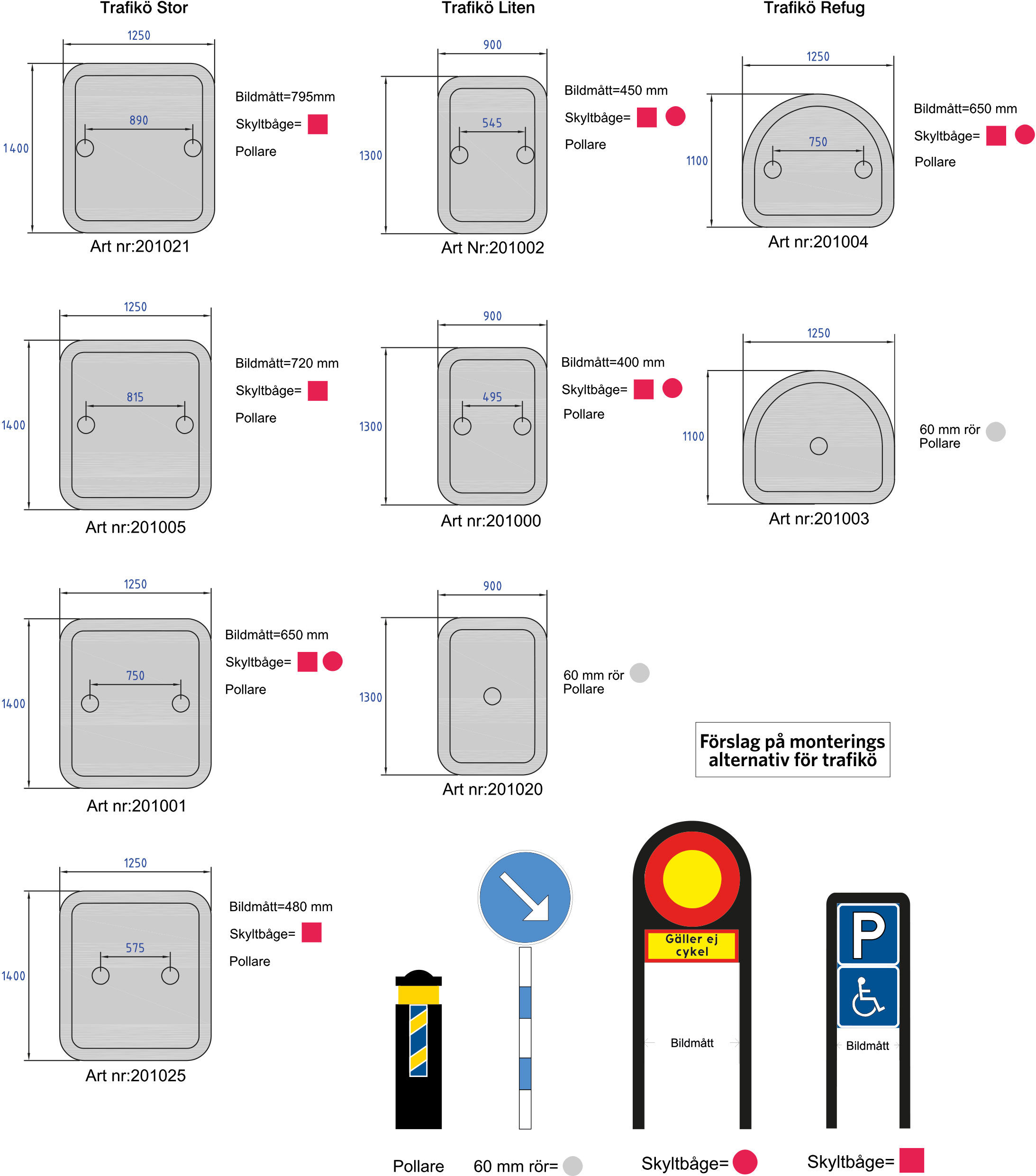 Trafikö mittrefug c/c 750mm 1100x1250mm