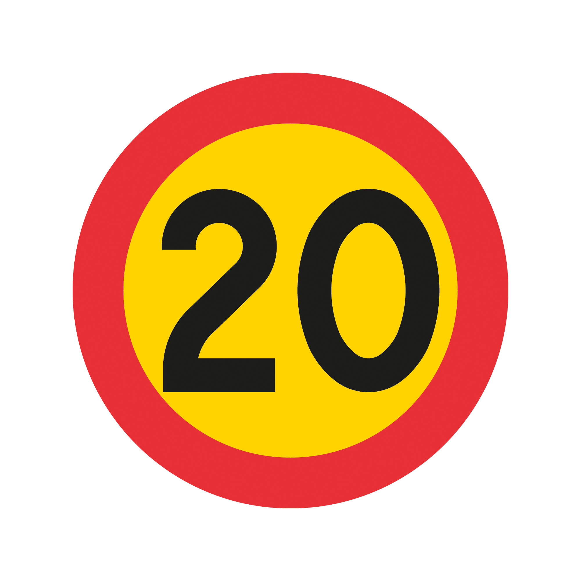 Förbud C31-2 20km Hastighetsbegränsning