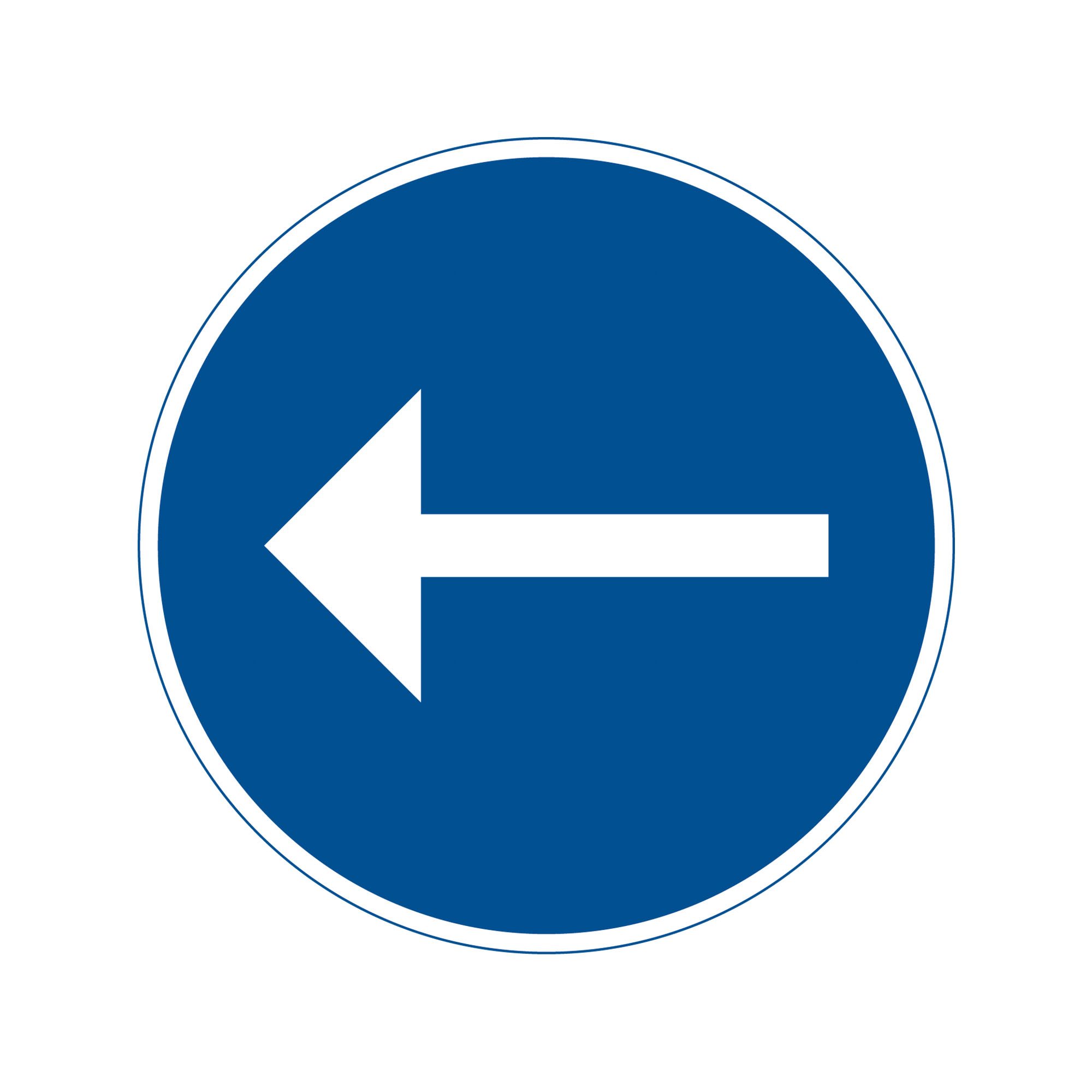 Påbud D1-1 Påbjuden körriktning vänster