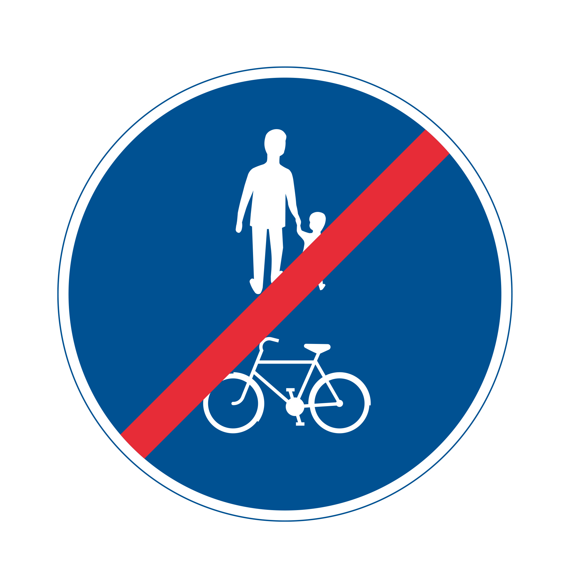 Påbud D11-4 Slut på bjuden körbana, väg eller led