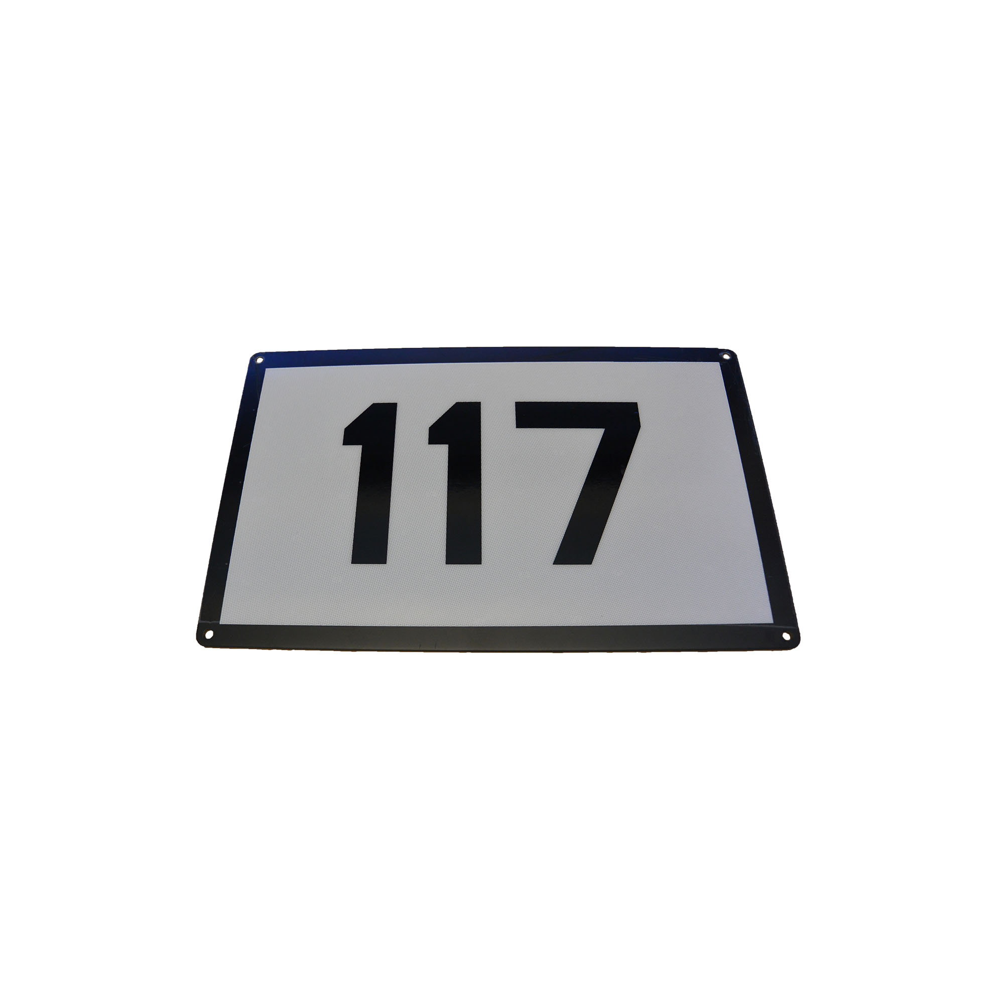 Husnummerskylt 3 siffror inklusive text 240x150mm