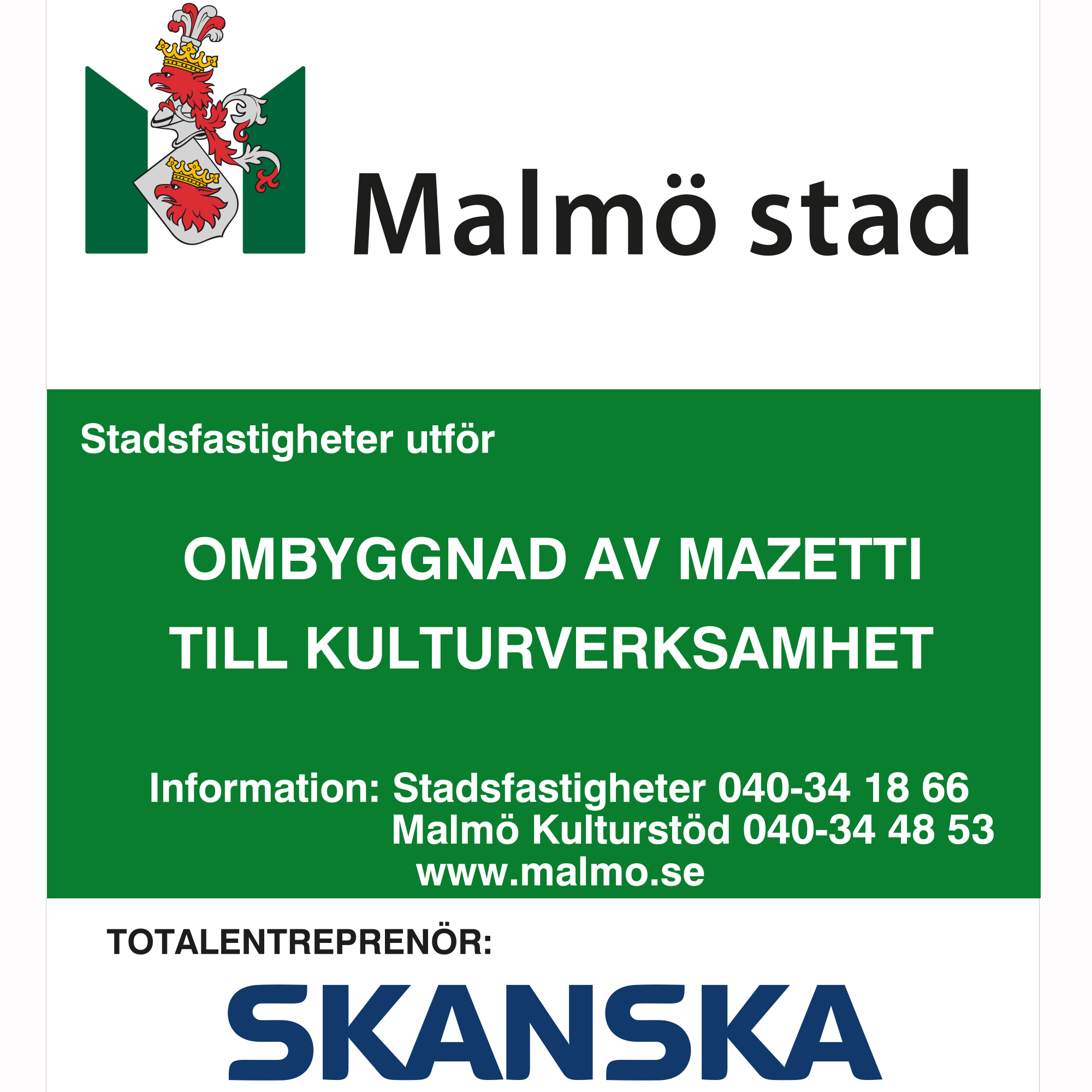 Byggskylt, arbetsplatsprofilering