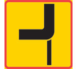 T-Tavla T15-4 Vägars fortsättning i korsning