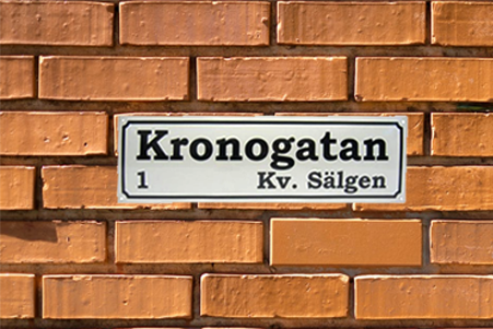 Gatunamnsskylt Blinkfyrar